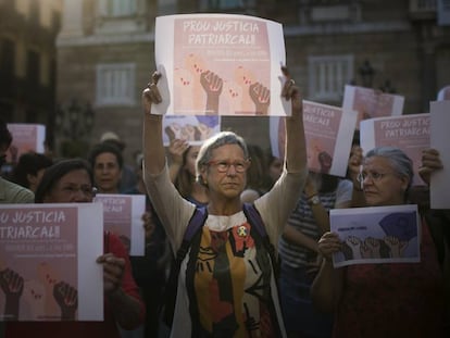 Protesta contra las agresiones sexuales en Barcelona, en una imagen de archivo.