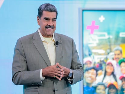 Nicolás Maduro, durante su programa de televisión 'Con Maduro +', el pasado lunes en Caracas.