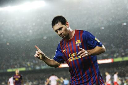 Messi en el partido frente al Atlético de Madrid.