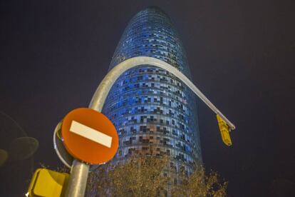 La torre Agbar, este jueves.