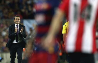 Valverde durant el partit.