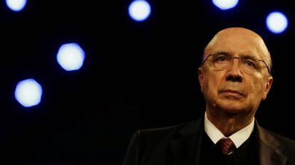 O ministro Meirelles em evento da igreja Sara Nossa Terra no dia 5.