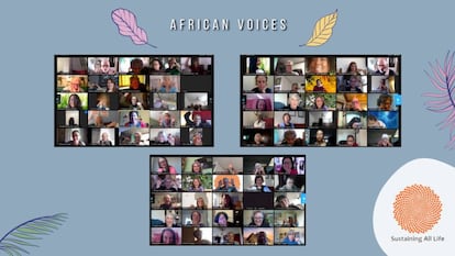 Los participantes del evento 'African Voices', centrado en las sinergias entre líderes contra el cambio climático en África.