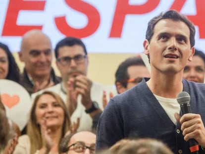 Albert Rivera (Cs) durante el el acto 