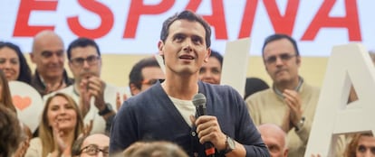 Albert Rivera (Cs) durante el el acto 