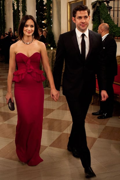 Emily Blunt y su marido el también actor John Krasinski son asiduos a todos los eventos que organiza el presidente.