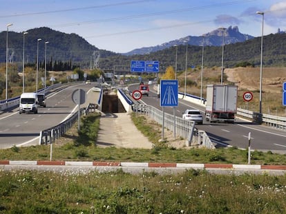 Inicio del tramo del Cuarto Cinturón (B-40) entre Terrassa y Viladecavalls.