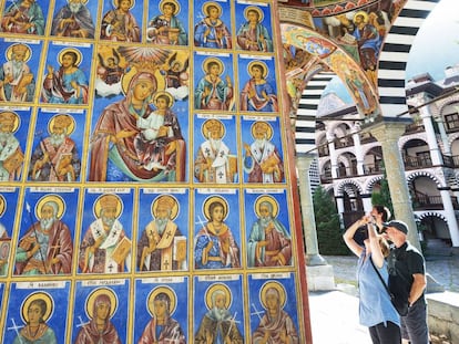 Frescos en el monasterio de Rila, en Bulgaria.