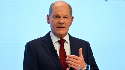 Olaf Scholz, durante una comparecencia el miércoles en Berlín.