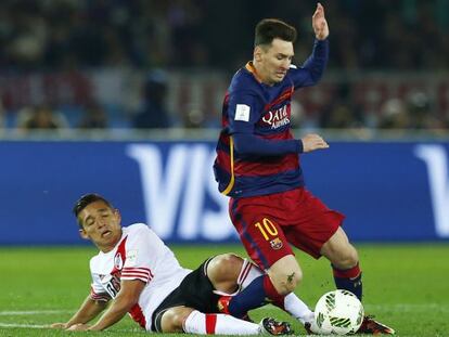 Kranevitter ante Messi en el Mundial de Clubes.
