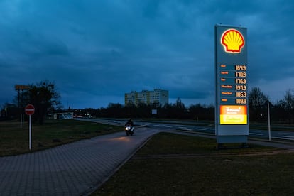 Estación de servicio en Schwedt, Alemania.