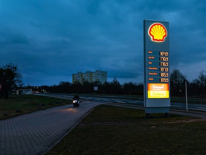 Estación de servicio en Schwedt, Alemania.