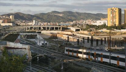 Las obras de la estación de La Sagrera.