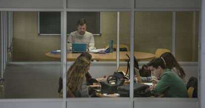 Alumnos en la Universidad Autónoma de Madrid.