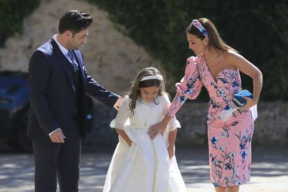 David Bustamante y Paula Echevarría, con su hija Daniela