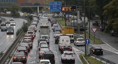 Circulación lenta hoy en la m-30.