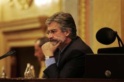 El presidente del Congreso, Manuel Marín, durante la sesión de control.