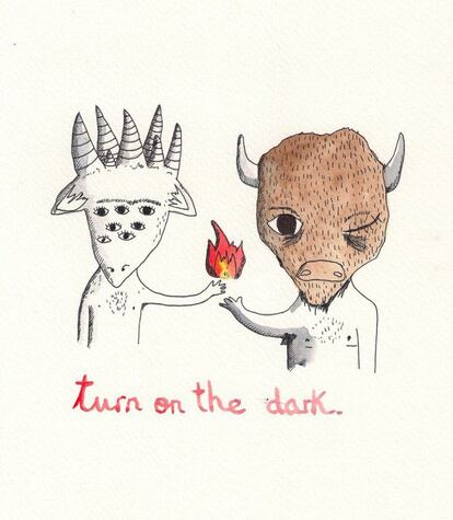 ‘Turn on the dark’, dibujo de Aitor Saraiba.