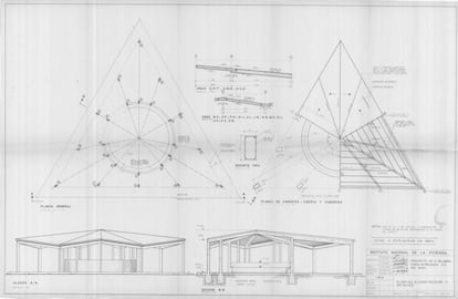 Planos realizados para la construcción de una Casa de la palabra en Machinda.