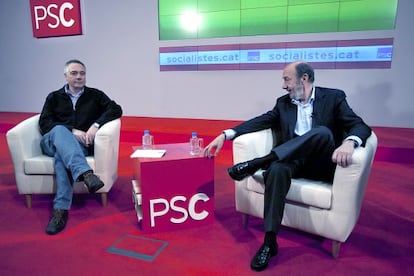 Alfredo Pérez Rubalcaba y Pere Navarro, en su reunión del pasado enero.