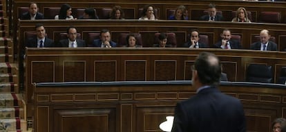 Pleno del Congreso de los Diputados. Rajoy y Pedro Sanchez. 