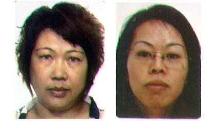 De izquierda a derecha, la doctora Huang y Lingfen Yin, los cerebros de las dos redes criminales desmanteladas las últimas semanas.