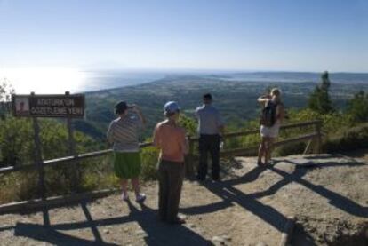 Panorámica desde Chunuk Bair, en la península de Gallípoli (Turquía).