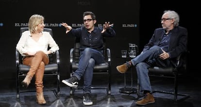 Machi, Romero y Mart&iacute;nez L&aacute;zaro, durante la charla.