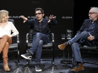 Machi, Romero y Mart&iacute;nez L&aacute;zaro, durante la charla.