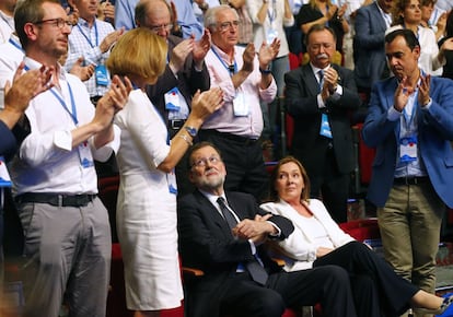 Mariano Rajoy es ovacionado al inicio de la celebración del Congreso Nacional del Partido Popular.