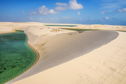 Parque nacional de los Lençois Maranhenses, al noreste de Brasil.