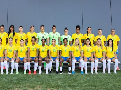 La selección femenina de Brasil que jugará en los Juegos Olímpicos de Tokio 2020.