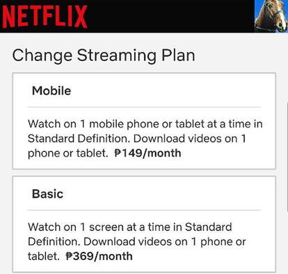 Nuevo plan para móviles de Netflix.