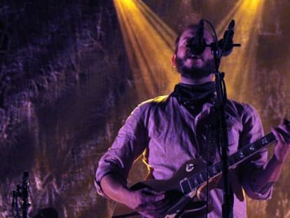 Justin Vernon, líder de Bon Iver, en el concierto en Vistalegre.