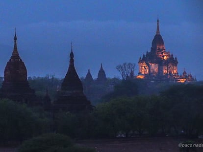 La plenitud de un atardecer en Bagan (Birmania)