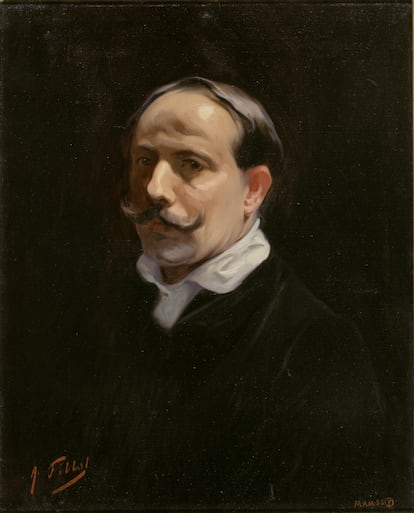 Autorretrato de Antonio Fillol, conservado en los almacenes del Museo del Prado, de 1915.