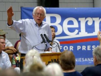 Bernie Sanders durante un acto la semana pasada en New Hampshire.