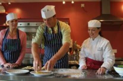 Cocina de la Ballyknocken Cookery School, en el condado de Wicklow.