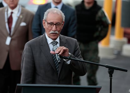 El presidente de la Republica Árabe Saharaui, Brahim Gali, en 2017 en Quito (Ecuador).