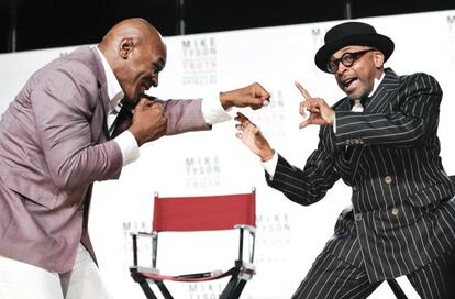 Mike Tyson y Spike Lee bromean en la presentación de 'La verdad indiscutible'.