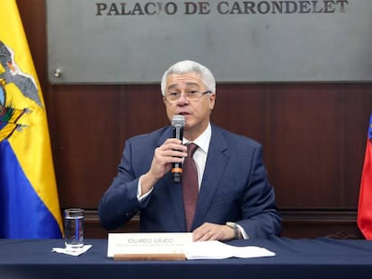 El secretario general de la Presidencia, Eduardo Jurado, este jueves.