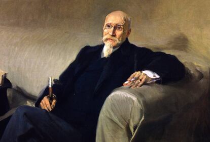 José Echegaray pintado por Joaquín Sorolla.