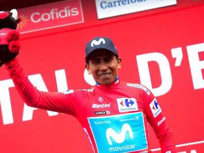 Nairo Quintana, líder de la Vuelta.