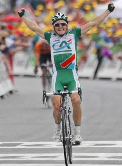 Gerrans celebra el triunfo de etapa