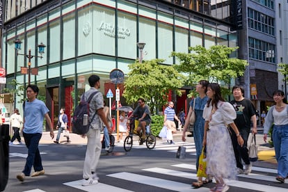 Shiseido's flagship store in Ginza, Tokyo's exclusive shopping district