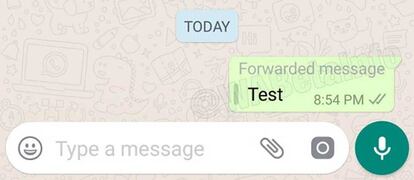 El texto "Forwared message" en realidad nos dirá "mensaje reenviado"