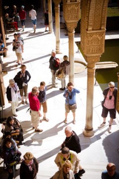 The Alhambra is one of the most visited monuments in Spain by European visitors.