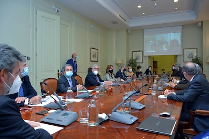 El pleno del Consejo general del Poder Judicial, en la reunión celebrada este miércoles.