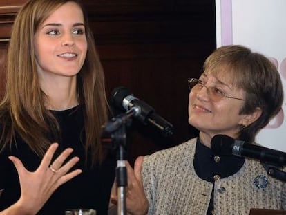 Emma Watson, durante seu discurso em Montevidéu.