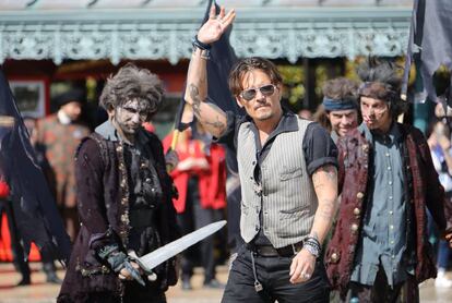 El actor durante la promoción de la última película de la saga 'Piratas del Caribe', en Disneyland Paris el pasado mes de mayo.